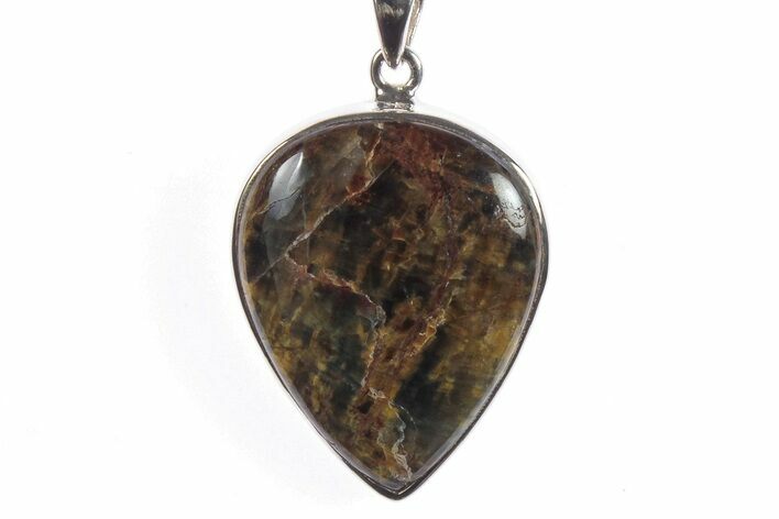 Blue Tiger's Eye Pendant (Necklace) - Sterling Silver #241310